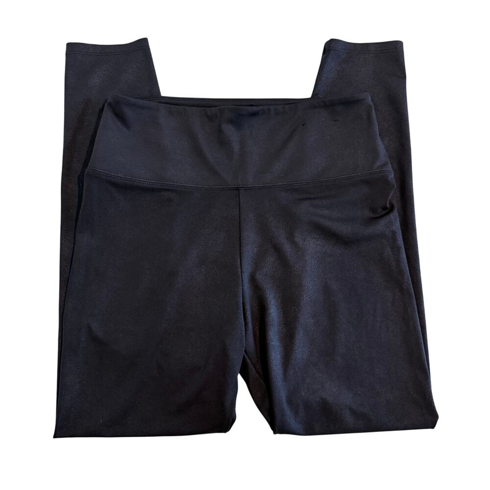 Simply Vera Wang Black Shimmer Leggings Womens Medium High Rise Stretch